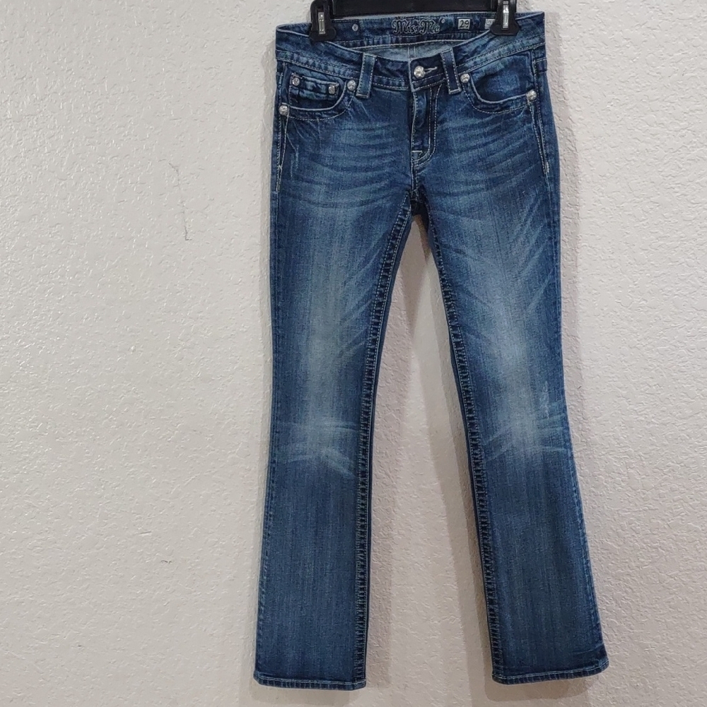 MISS ME BOOT Blue Embellished Jeans - Picture 5 of 17